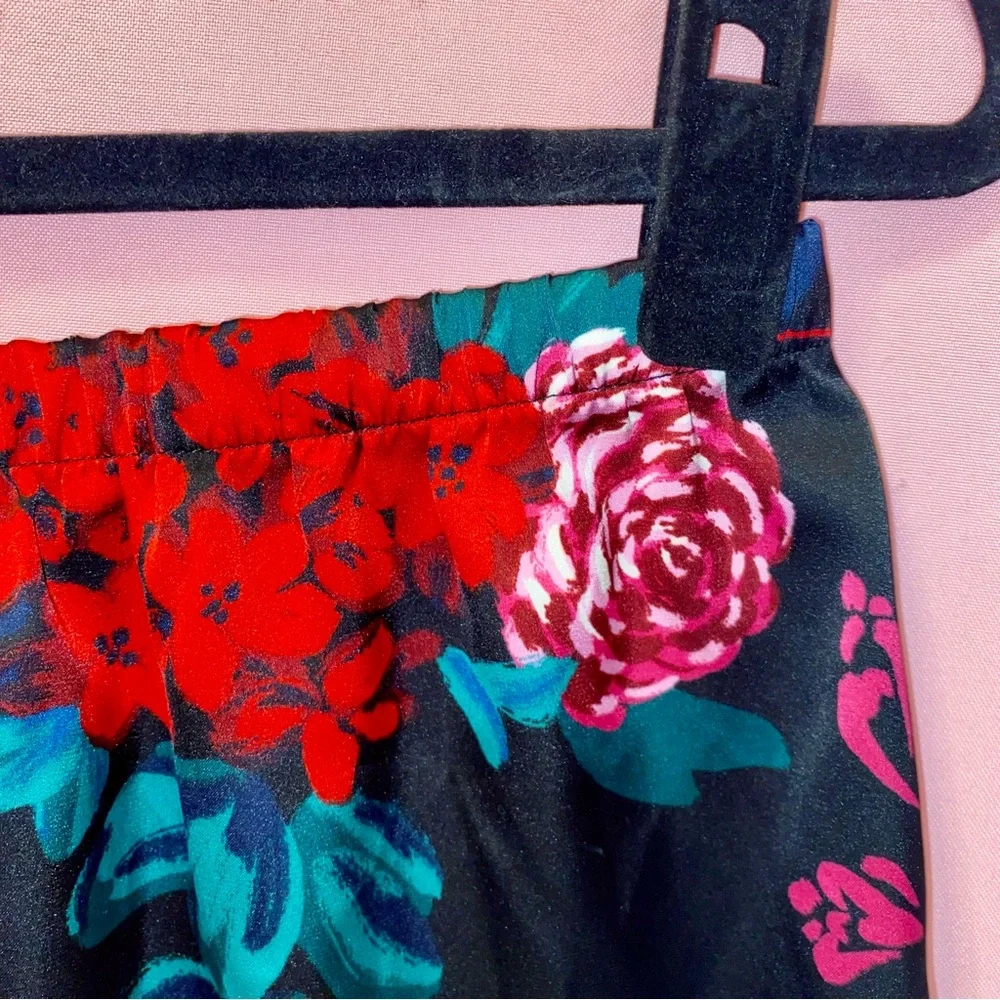 Tropical Print Silky Shorts Satin Flowy Stars Above Pajama PJ’s Target Medium M - Picture 4 of 9